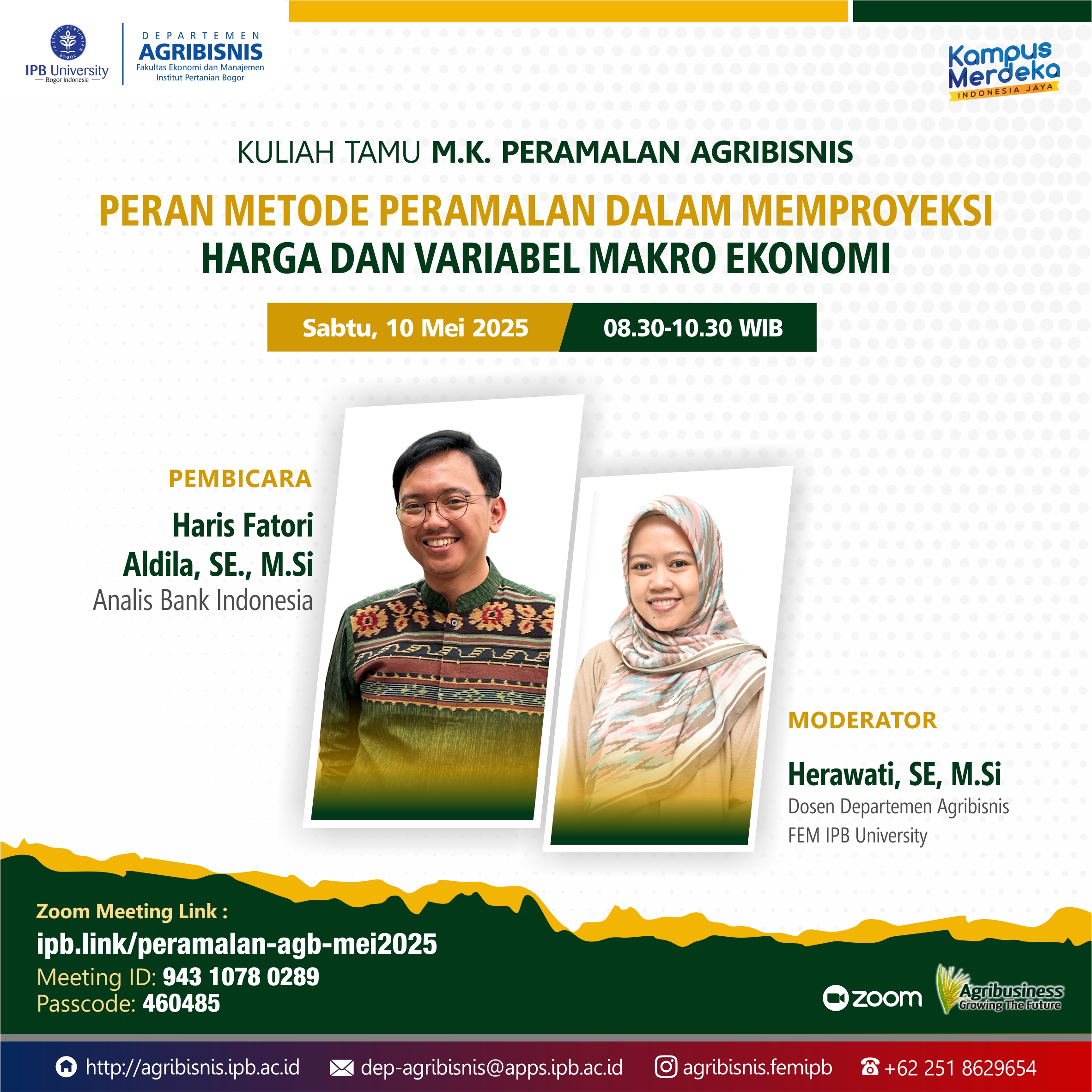 5.1 Flyer kuliah tamu peramalan Agribisnis MEI 2025